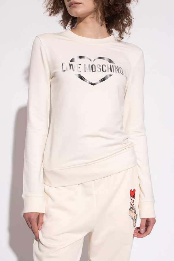 Sweatshirt with logo Love Moschino butter goods selector t shirt sand SchaferandweinerShops GB